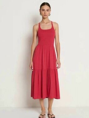 NWT Anthropologie Nation Los Angeles Penelope Tiered Midi Dress